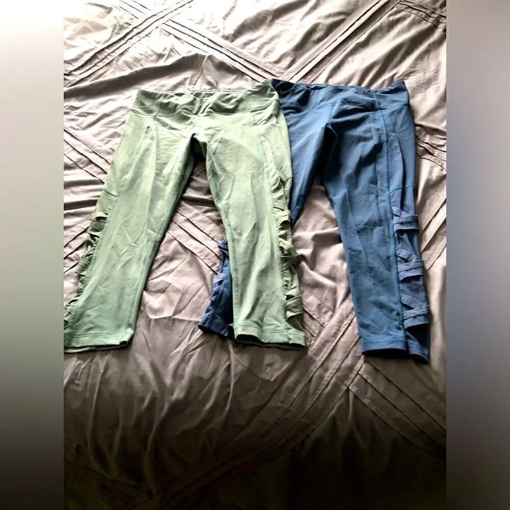 Active Life Leggings 2 Pair - Blue and Green